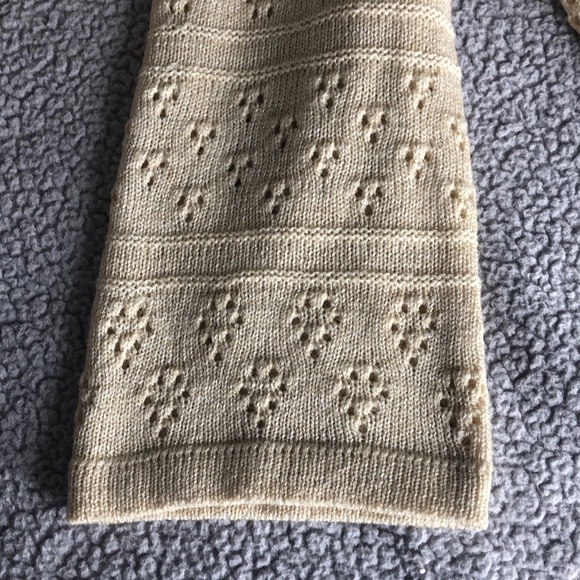 VINTAGE MISS PERNILLA Champagne Delicate Knit Open Cardigan Sweater Size 12 - Picture 8 of 16